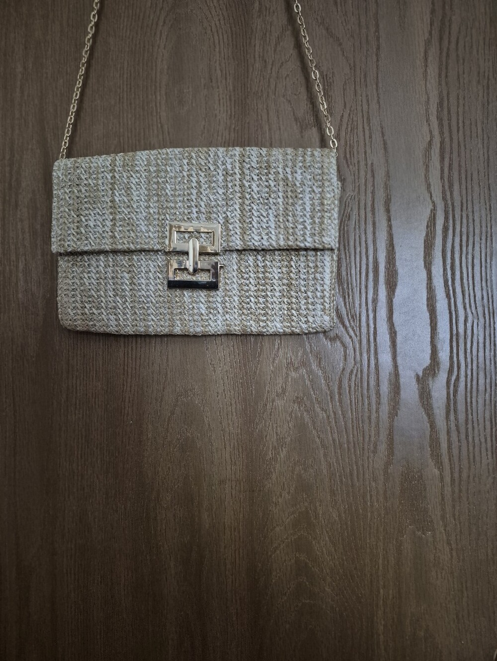 Woven straw envelope clutch summer bag - Picture 10 of 11